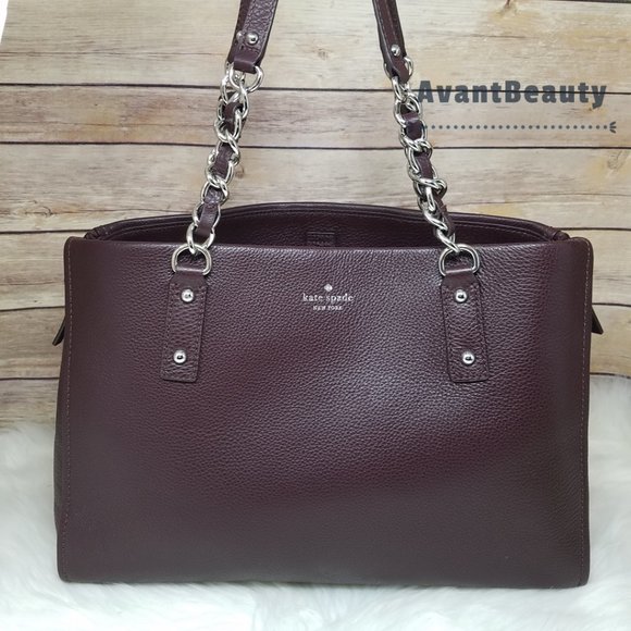 Kate Spade Andee Cobble Hill Chocolate Cherry Tote